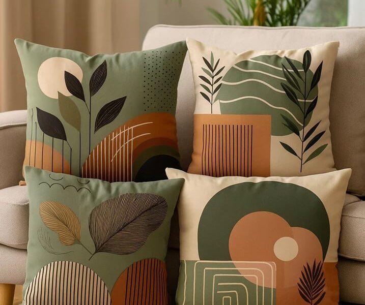 Kit 4 Capas de Almofadas Decorativas 45×45 – Moderna 014