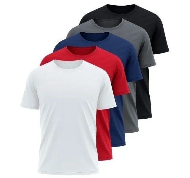 Kit 5 Camisetas Básicas Masculina Dry Fit Lisa Tradicional –