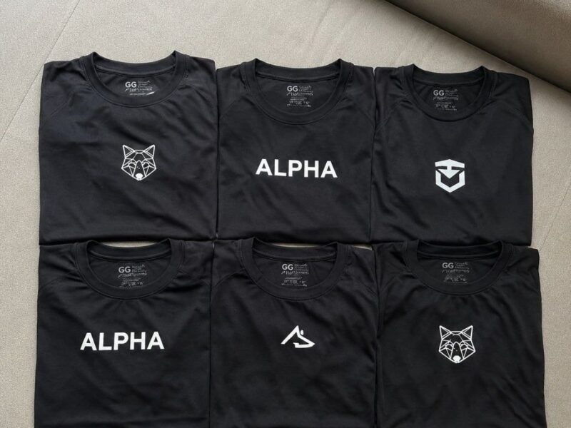 Kit 5 Camisetas Dry All Black Alpha –