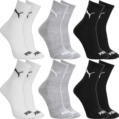 Kit 6 Pares Meias Puma Cano Médio Alto Atoalhada Original –