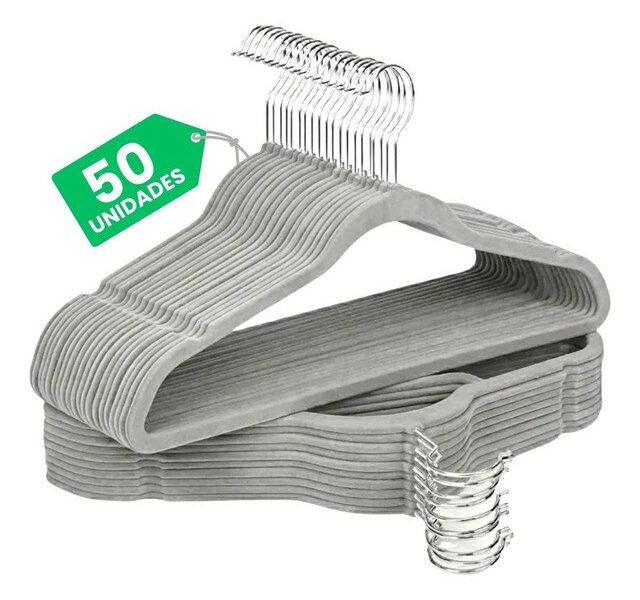Kit Cabides Veludo De Roupa Antideslizante Slim Adulto 50 Un –