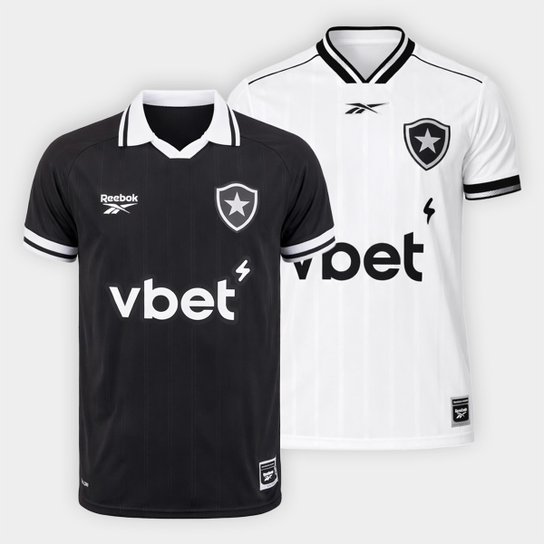 Kit Camisa Botafogo II e III 25/26 Torcedor Reebok Masculina – Branco | Netshoes