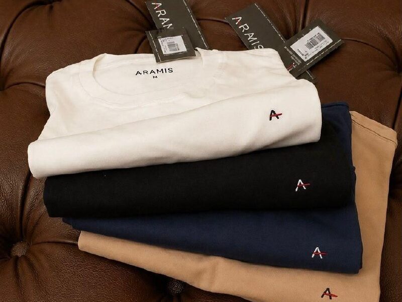 Kit Camisetas Aramis Basic Lisa Preta/azul Marinho –