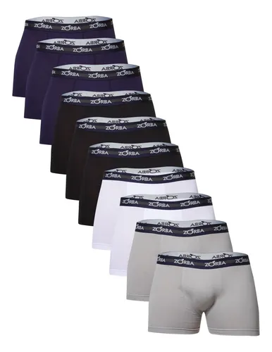 Kit Com 10 Cuecas Boxer Com Elástico Masculina Zorba –