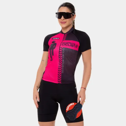 Kit Feminino Camisa Bike E Short Ciclismo Roupa Pedal Pro –