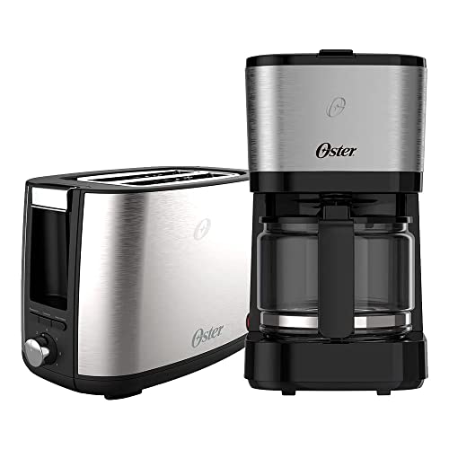 Kit Inox Cafeteira 0,75L e Torradeira Oster – 127V