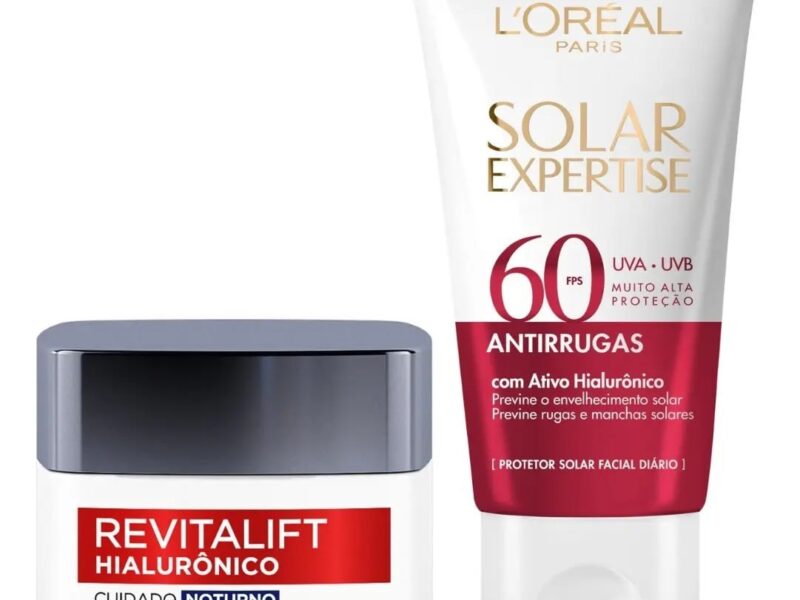 Kit Revitalift Hialurônico + Solar Expertise Antirrugas FPS60 L&quotOréal Paris –