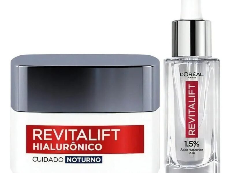 Kit Sérum Facial + Creme Anti-idade Revitalift L&quotoréal Paris –