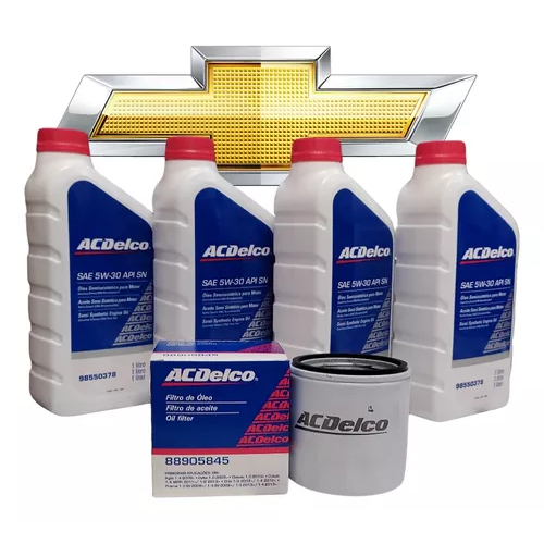Kit Troca De Óleo – NOVO Ac delco 5w30 Semi API SQ Gm Corsa Celta Astra Prisma Montana Meriva Onix