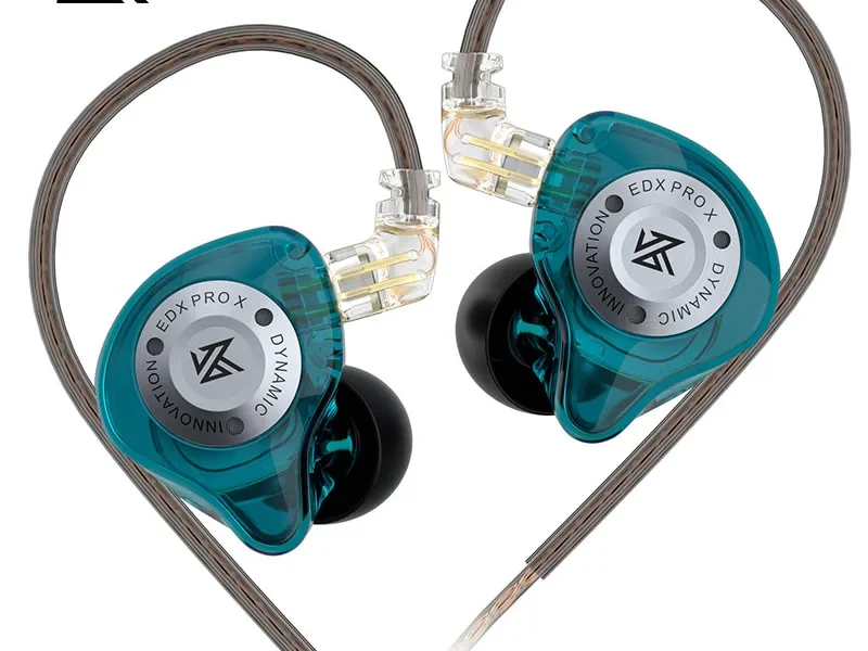 Kz edx pro x iem fones de ouvido unidade dinâmica alta fidelidade graves profundos som earbud esporte música com cancelamento ruído fone com cabo destacável – AliExpress 44