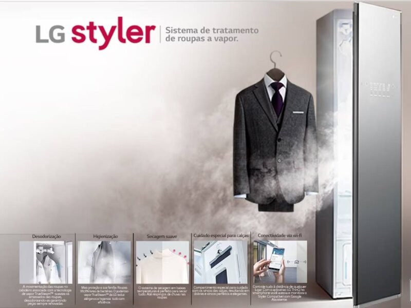 LG Styler Espelhado com Vapor TrueSteam – Peças para Lava e Seca –