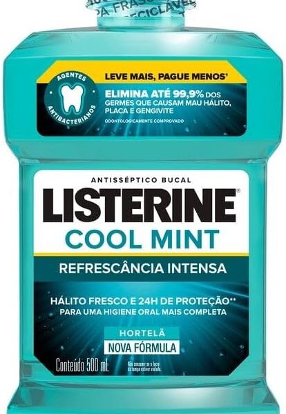 Listerine Enxaguante Bucal Cool Mint, 500ml