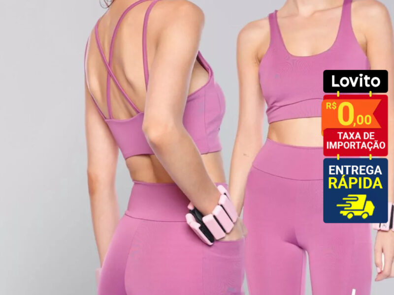 Lovito Bermuda Feminina Esportiva Ciclista Com Bolso para Celular e Detalhe Refletivo LB1247BRL1277