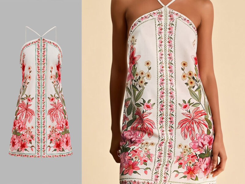 Lovito Vestido Boho Diário Lazer Férias Primavera/verão Com Ombros À Mostra Amarração Nas Costas Para Mulheres LBL32181
