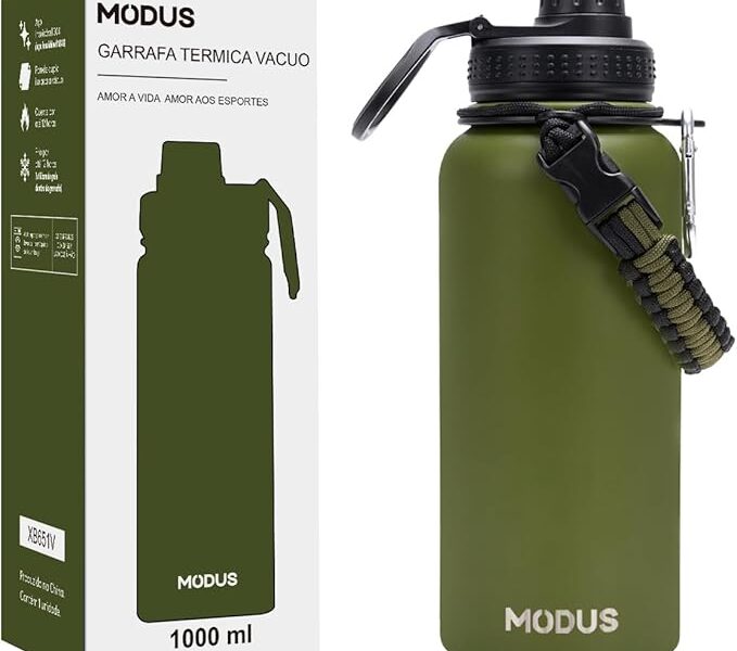 MODUS Garrafa Térmica Esportiva De Aço Inoxidável Com Isolamento A Vácuo De 950ML (Verde)