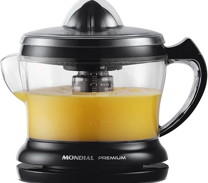 MONDIAL Espremedor Premium, Preto, 30W, 220V – E-02
