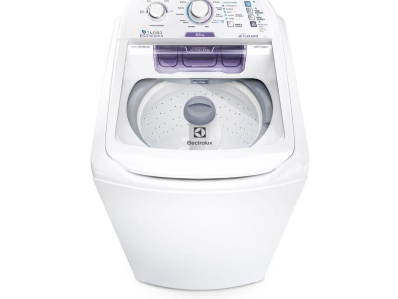 Máquina de Lavar Electrolux 8,5kg Branca Turbo Economia com Jet&Clean e Filtro Fiapos (LAC09)
