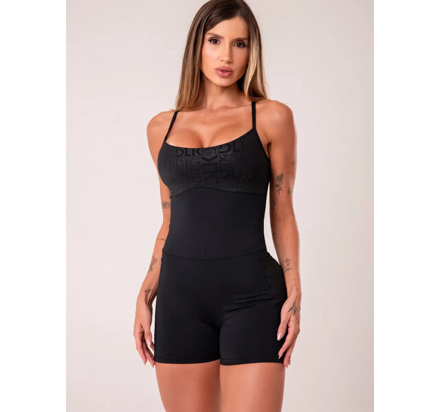 Macaquinho Fitness Feminino Com Bojo E Bolsos Reflections