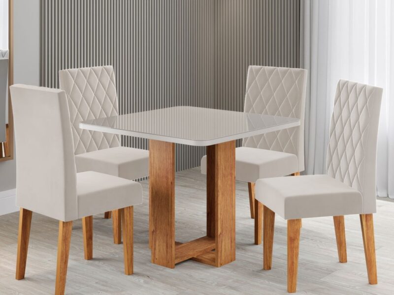 Mesa de Jantar 4 Lugares Magiore – Viero Móveis