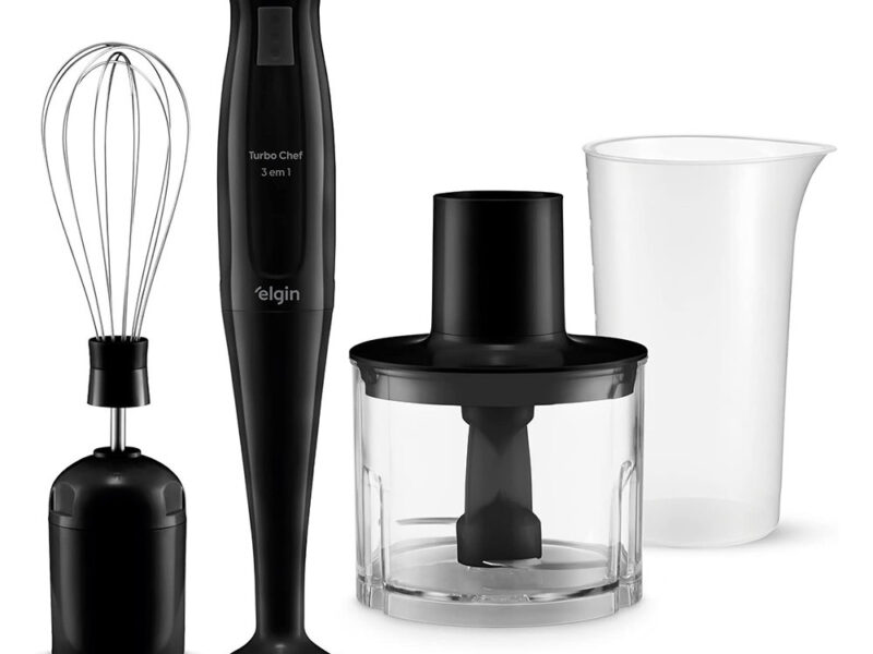 Mixer Elétrico Triturador Desmontável Liquidificador Chef MIX-20 3 em 1 200W Preto Elgin – 127V