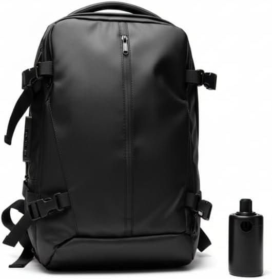 Mochila de Viagem com Compressão a Vácuo, Expansível 40L, Bagagem de Mão 10kg, Impermeável, com Bomba e Cadeado Antifurto