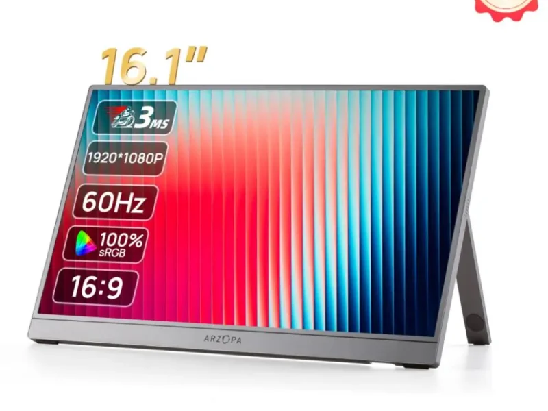 Monitor Portátil 16,1 IPS 1080P 60Hz Arzopa Z1C Cinza