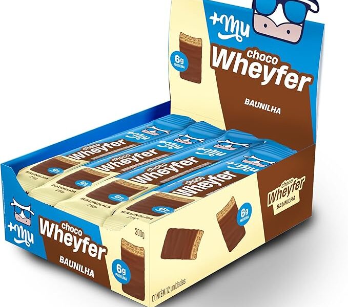 +Mu Chocowheyfer Proteico Sabor Baunilha – Display com 12 unidades – 300g