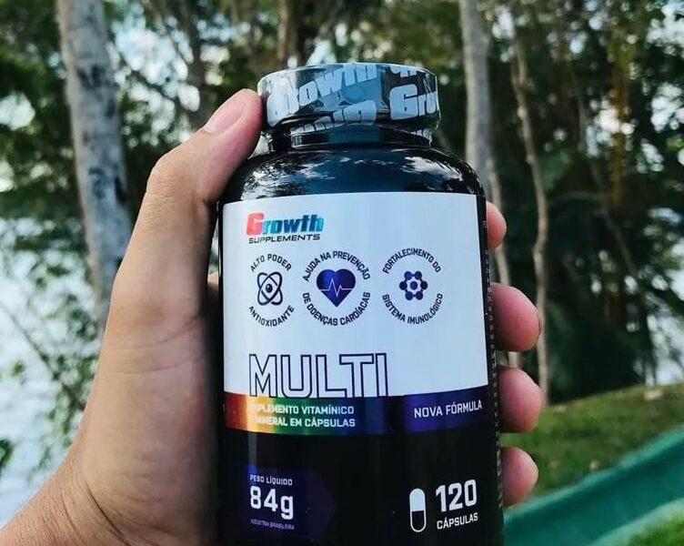 Multivitamínico 120 Cáps. Growth Supplements – Sabor Neutro (Nova Fórmula) –