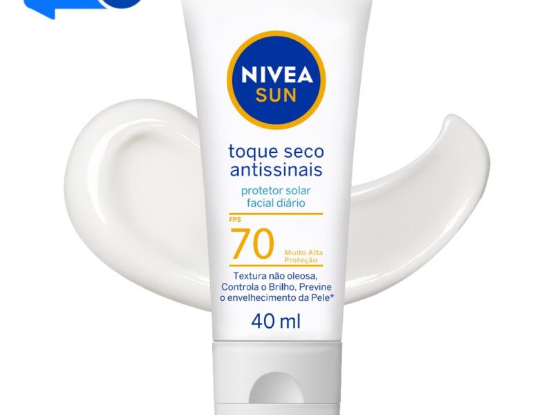 NIVEA SUN Protetor Solar Facial Toque Seco Antissinais FPS 70 40ml