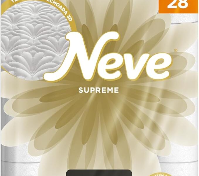 Neve Papel Higiênico Supreme Folha Tripla, 20m, Leve 32 Pague 28 Rolos