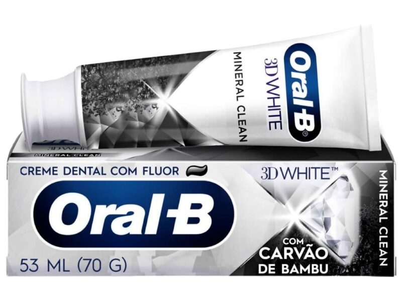 Oral-B Pasta de Dente 3D White Mineral Clean Carvão de Bambu 70 g