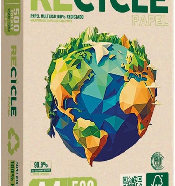 Papel Recicle A4 Multiuso 75g com 500fls 100% Reciclado
