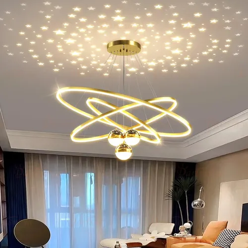 Pendente Luminárias Led Teto Modernas, Lustre Para Sala 60w –