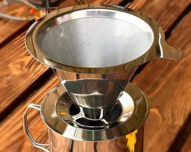 Peneira Reutilizável de Café Ponte Lar Utilidades em Aço Inoxidável Fino –