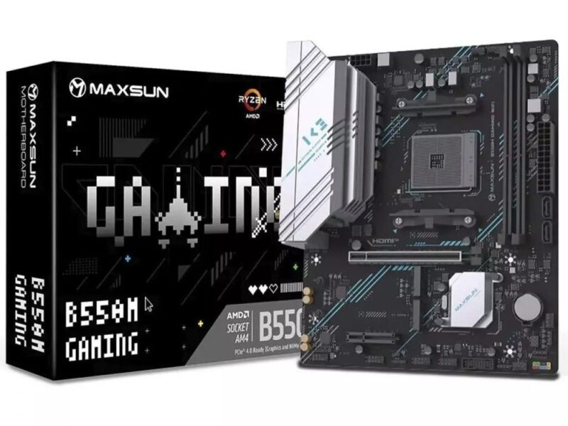 Placa Mãe MAXSUN MS-B550M Gaming WIFI, Chipset B550, AMD AM4, mATX, DDR4