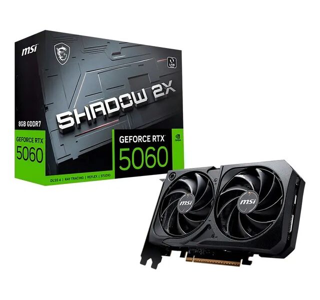 Placa de Vídeo MSI GeForce RTX 5060 Shadow 2X OC 8GB GDDR7 128-bit