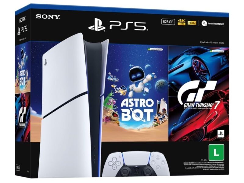 PlayStation®5 Slim Digital 825GB – Pacote ASTRO BOT e Gran Turismo 7