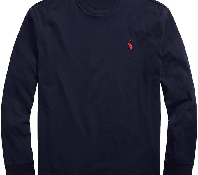Polo Ralph Lauren Gola redonda manga longa waffle