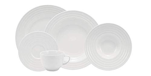 Porcelana Schmidt Arcos Aparelho de Jantar e Chá 20 peças (Xícara Chá 200 ml), Branca