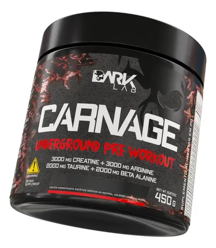 Pre Treino Carnage Pink Lemonade 450g com Creatina Dark Lab –