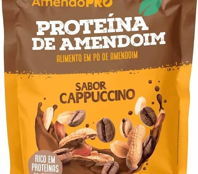 Proteina de Amendoim – 900g Refil Cappuccino – AmendoPro