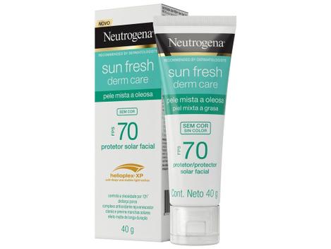 Protetor Solar Neutrogena Sun Fresh Derm Care Facial FPS70 – Protetor Solar Facial –