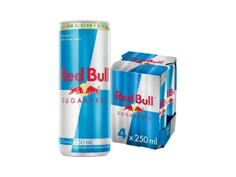 Red Bull Energético, Sugar Free, Sem Açúcar, 250ml, 4 latas