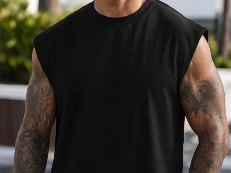Regata Oversized Masculino Tamanho Grande Básica Lisa –
