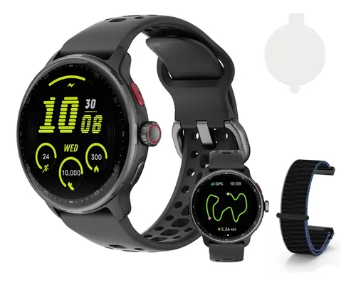 Relógio Inteligente Gps Smartwatch Amoled 3atm Sport Gps Caixa Preto –
