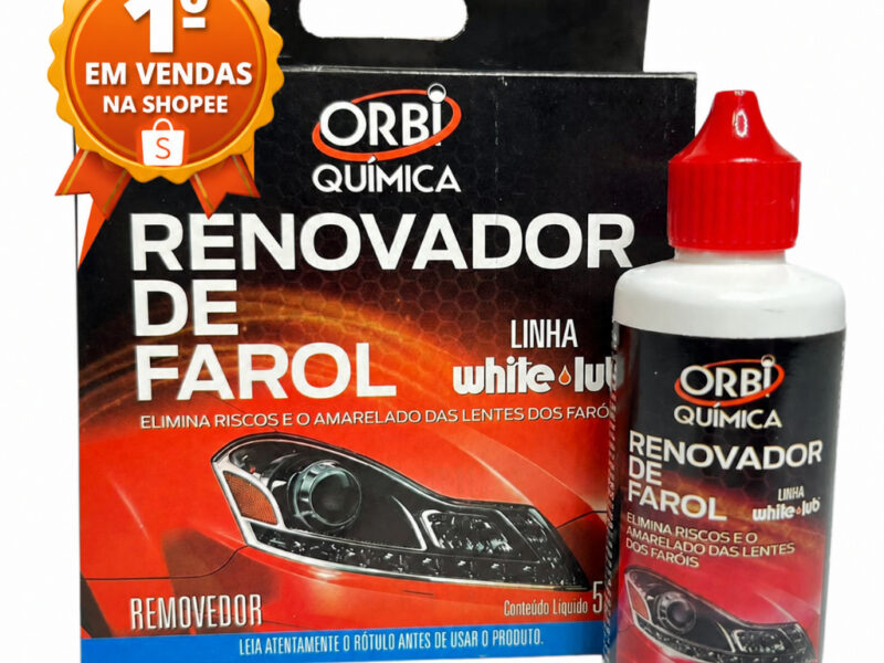 Renovador de Farol Orbi Tira Amarelado e Aspecto Fosco Revitalizador 50ml + Estopa