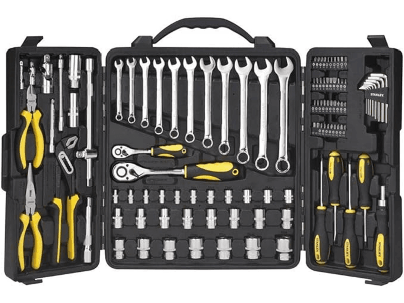 STANLEY Kit de Ferramentas 110 Peças STMT81243 Chave Combinada, Catraca, Alicates