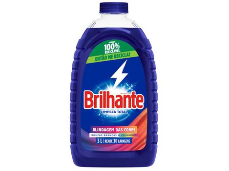 Sabão Líquido Lava Roupas Brilhante Limpeza Total 3L – Sabão Líquido – na Ofertanamao por R$ 22,76