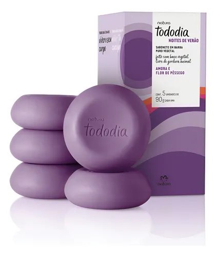 Sabonete Tododia Amora E Flor De Pêssego 5x90g – Natura –