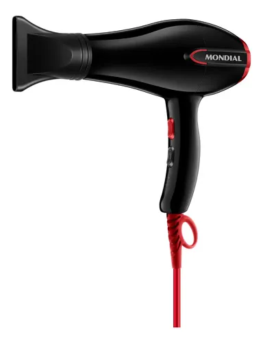Secador de Cabelos Turbo, Mondial Preto/Vermelho 1900W SC-41 –
